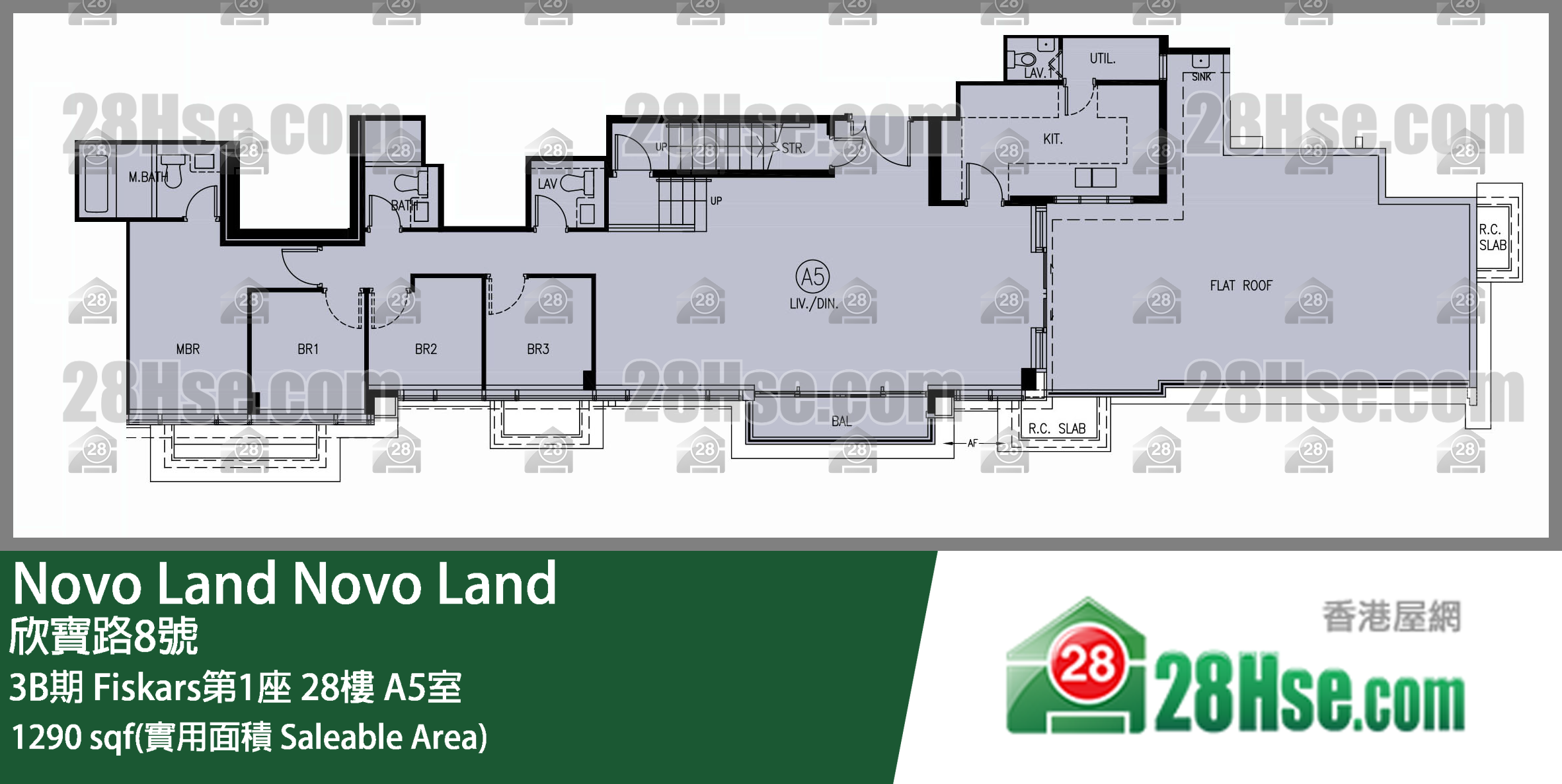 Novo Land,  Flat A5, 28/f, Fiskars Tower 1, Phase 3b FloorPlan