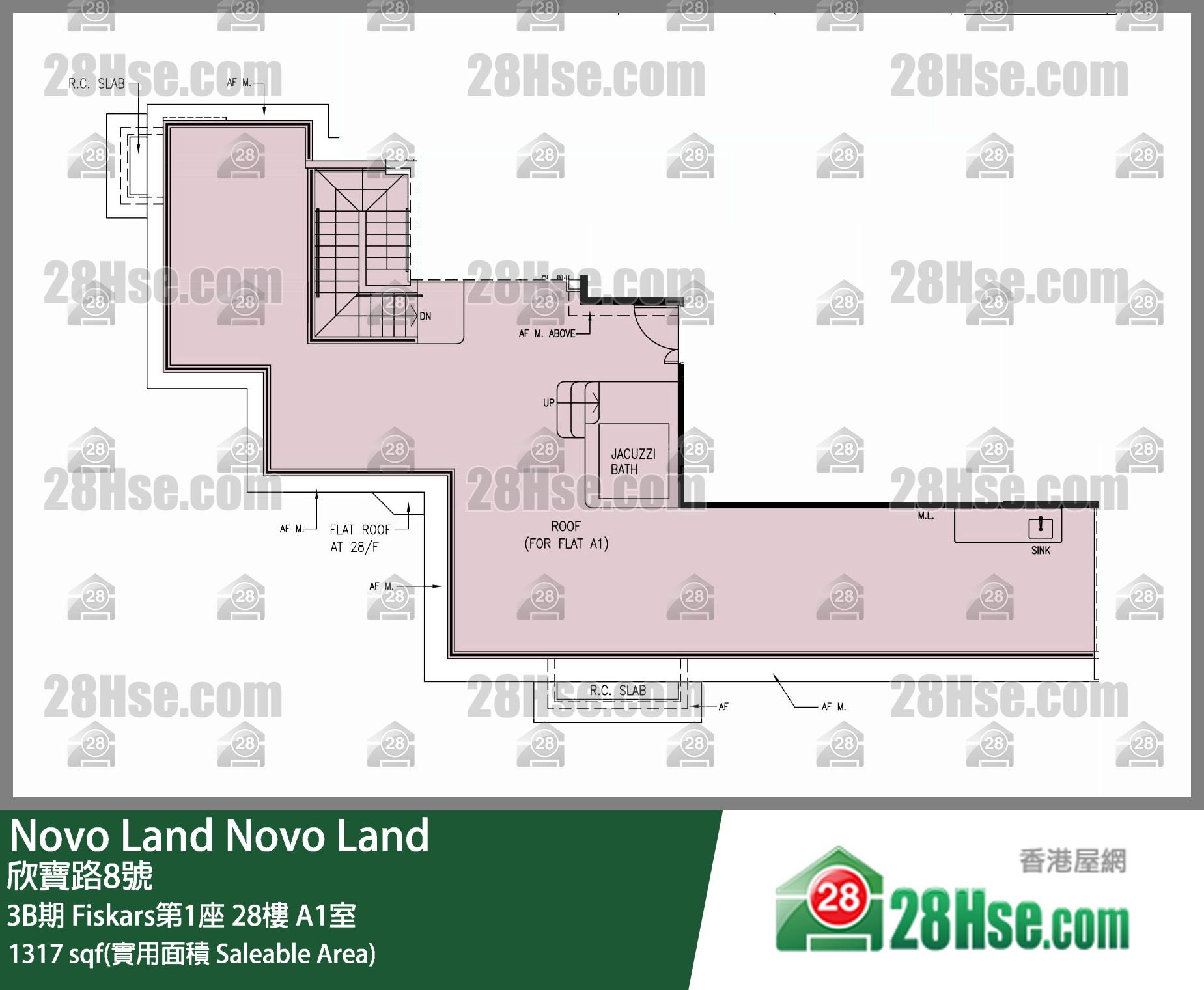 Novo Land,  Flat A1, 28/f, Fiskars Tower 1, Phase 3b FloorPlan