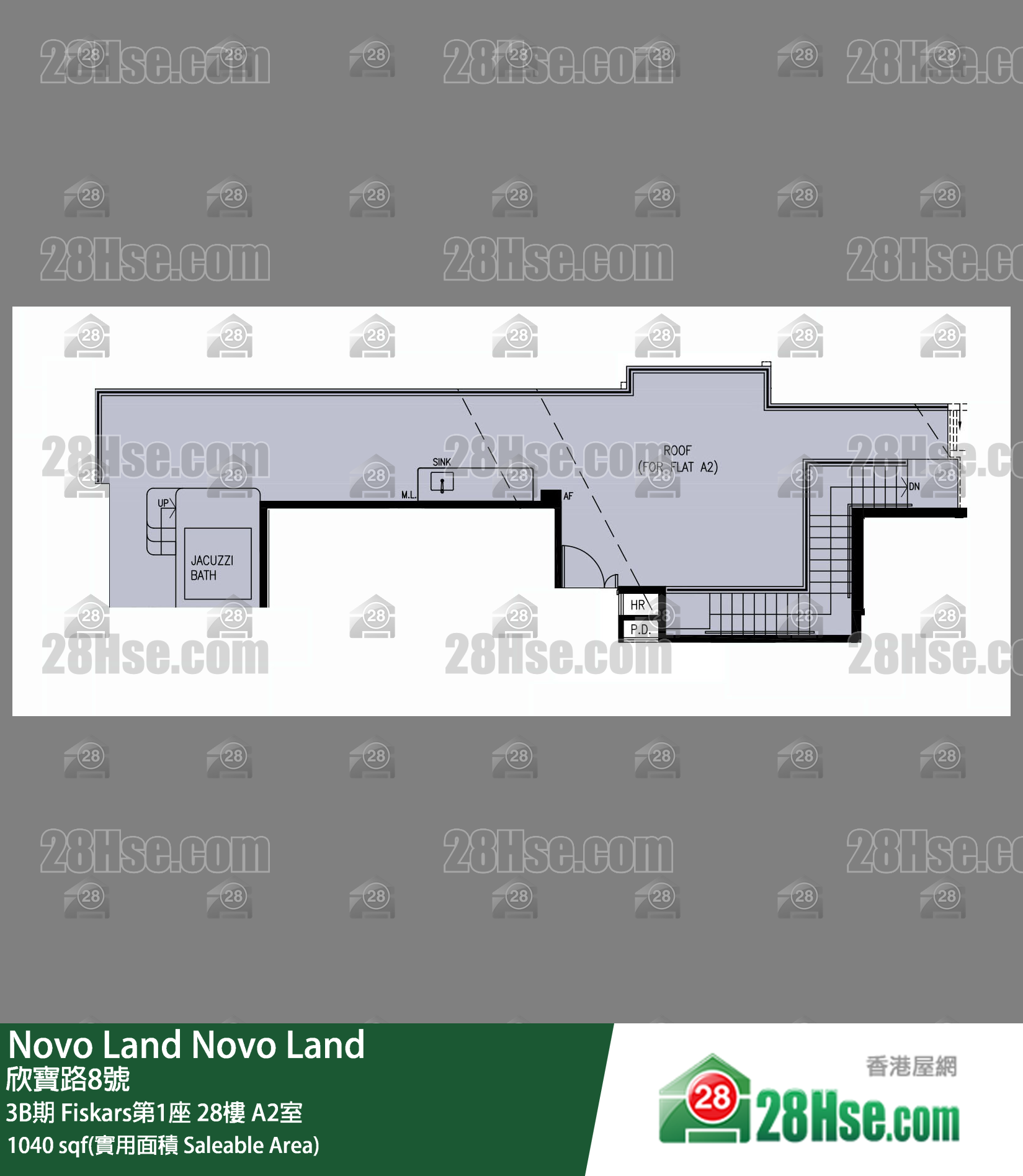 Novo Land,  Flat A2, 28/f, Fiskars Tower 1, Phase 3b FloorPlan