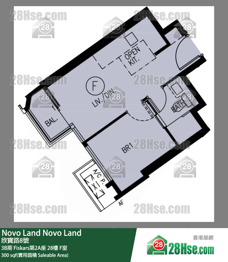 Novo Land, Flat F, 28/F, Fiskars Tower 2a FloorPlan