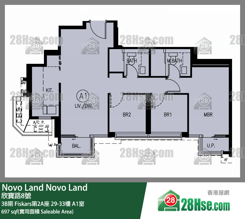 Novo Land, Flat A1, 32/F, Fiskars Tower 2a FloorPlan