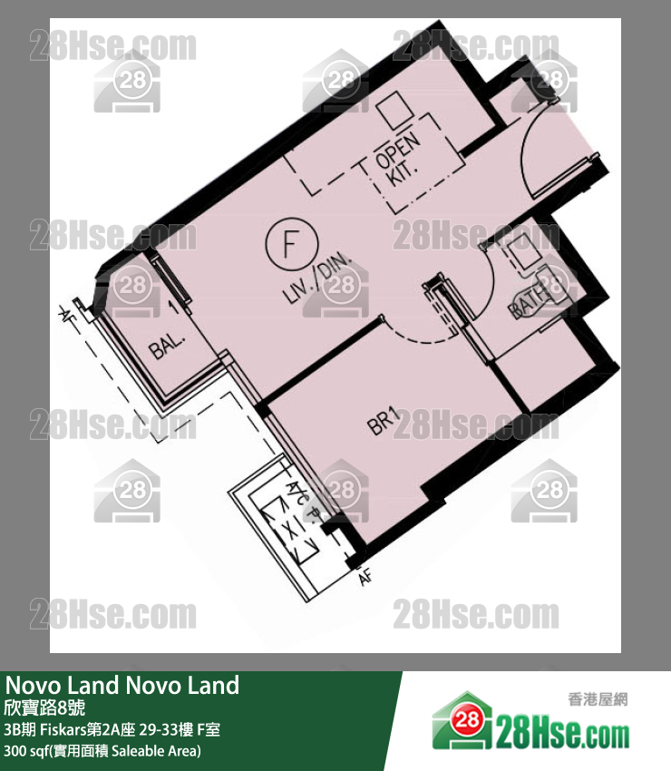 Novo Land, Flat F, 30/F, Fiskars Tower 2a FloorPlan