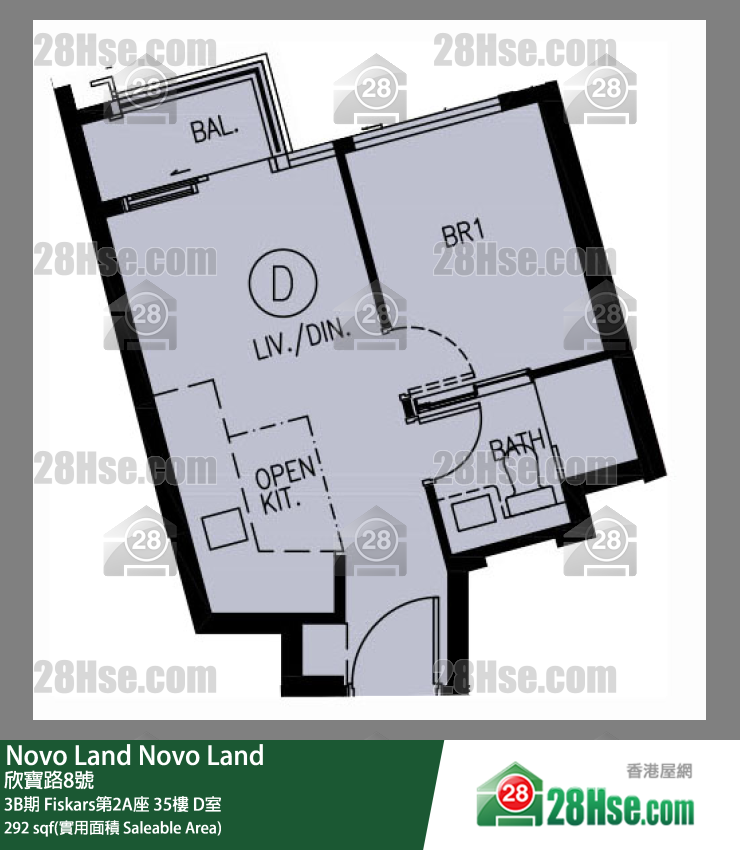 Novo Land, Flat D, 35/F, Fiskars Tower 2a FloorPlan