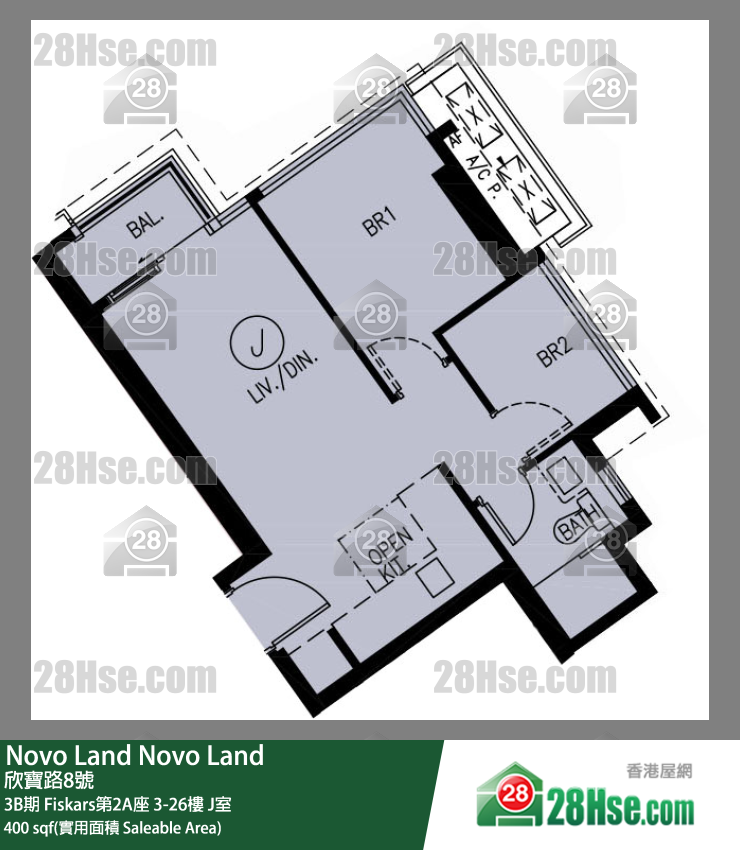 Novo Land, Flat J, 17/F, Fiskars Tower 2a FloorPlan