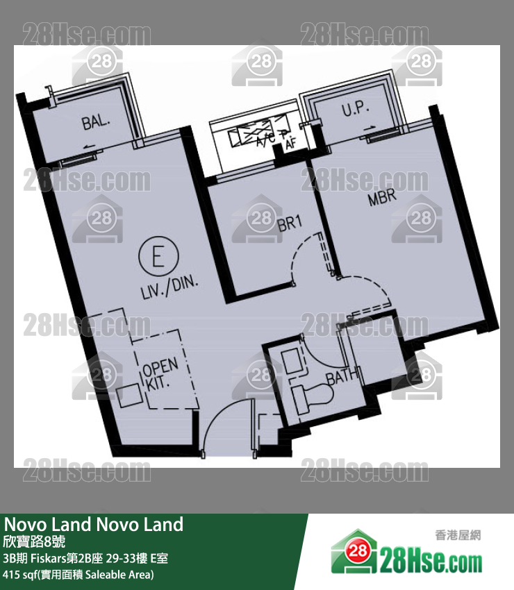Novo Land, Flat E, 29/F, Fiskars Tower 2b FloorPlan