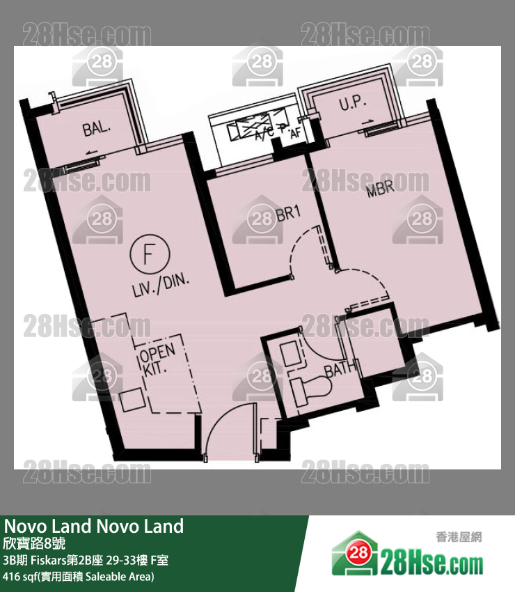 Novo Land, Flat F, 30/F, Fiskars Tower 2b FloorPlan