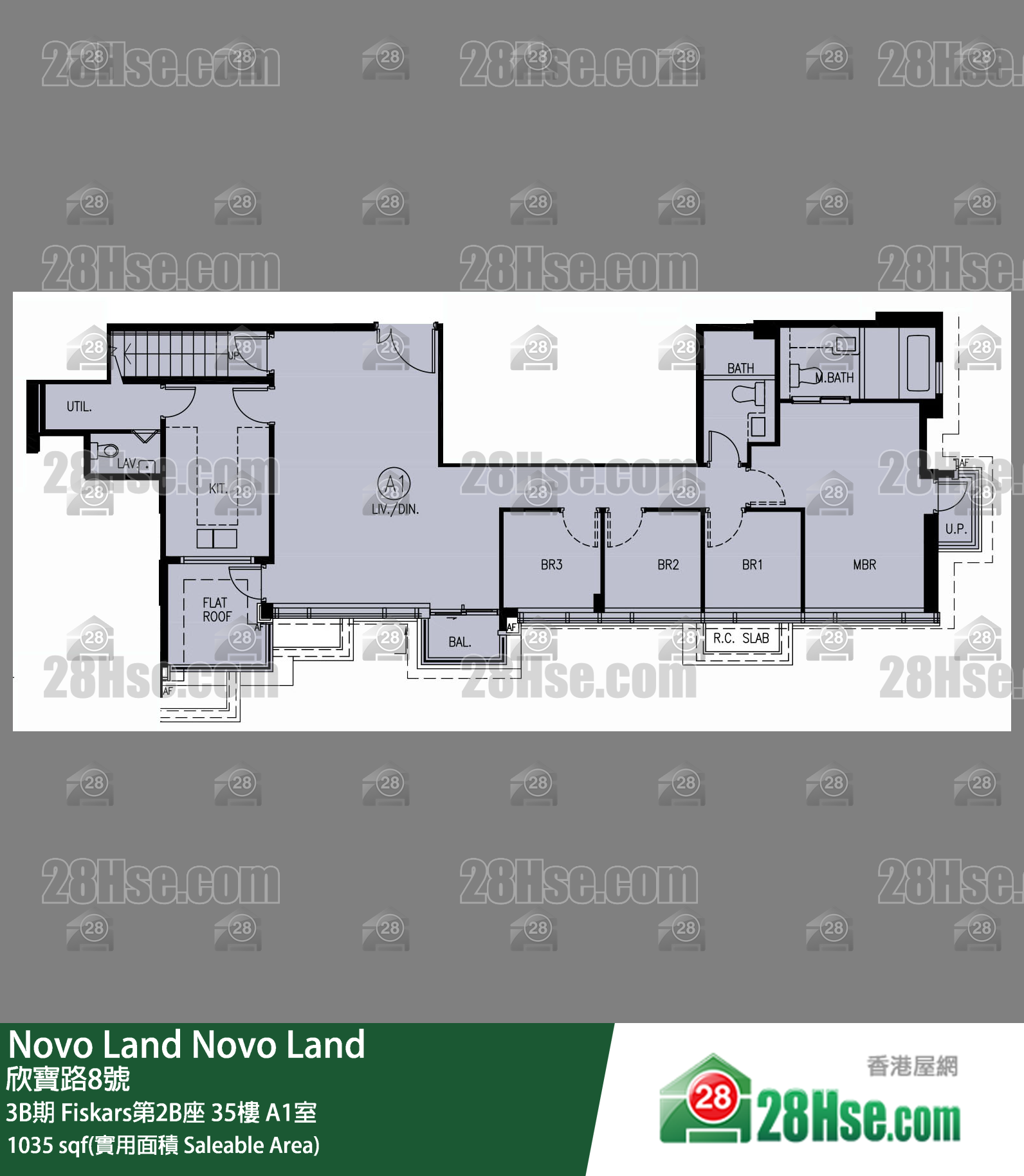 Novo Land,  Flat A1, 35/f, Fiskars Tower 2b, Phase 3b FloorPlan