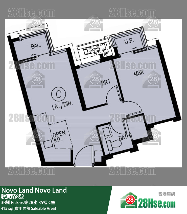 Novo Land, Flat C, 35/F, Fiskars Tower 2b FloorPlan