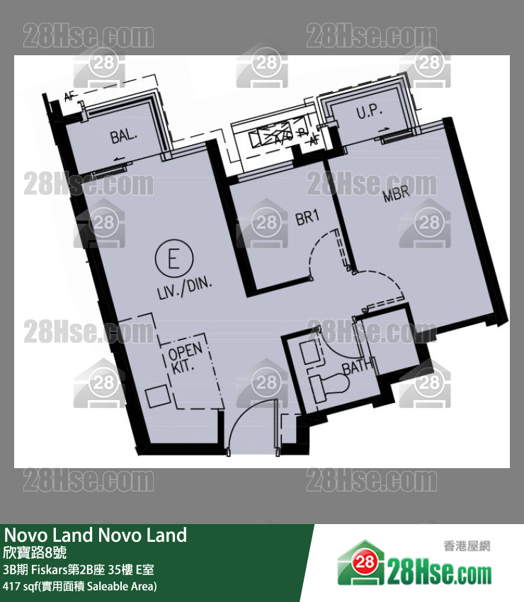 Novo Land, Flat E, 35/F, Fiskars Tower 2b FloorPlan