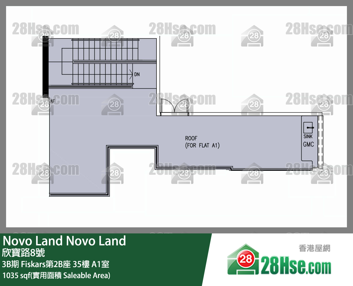 Novo Land,  Flat A1, 35/f, Fiskars Tower 2b, Phase 3b FloorPlan