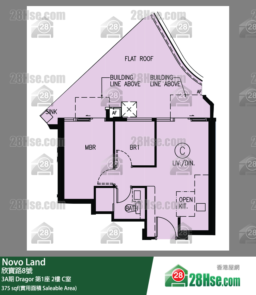 Novo Land, Flat C, 2/F, Dragor Tower 1 FloorPlan