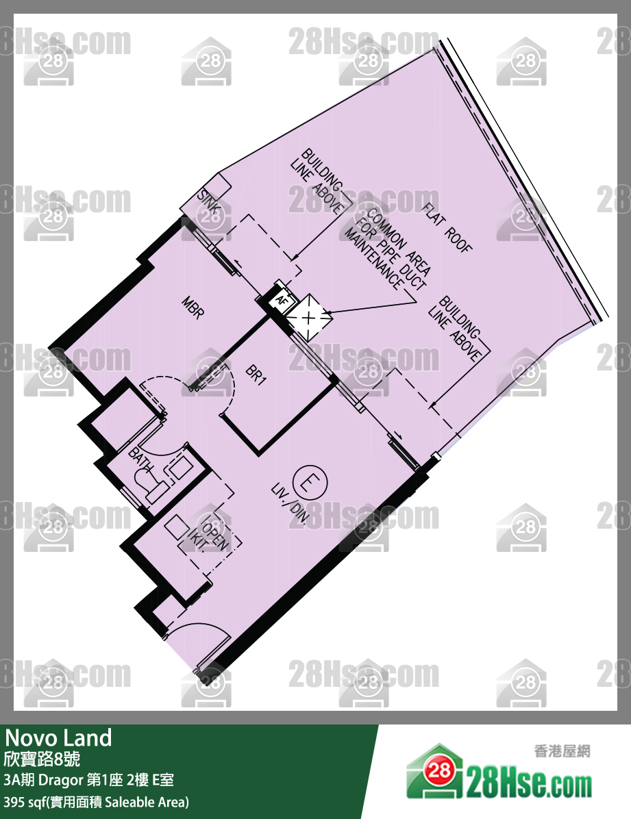 Novo Land, Flat E, 2/F, Dragor Tower 1 FloorPlan