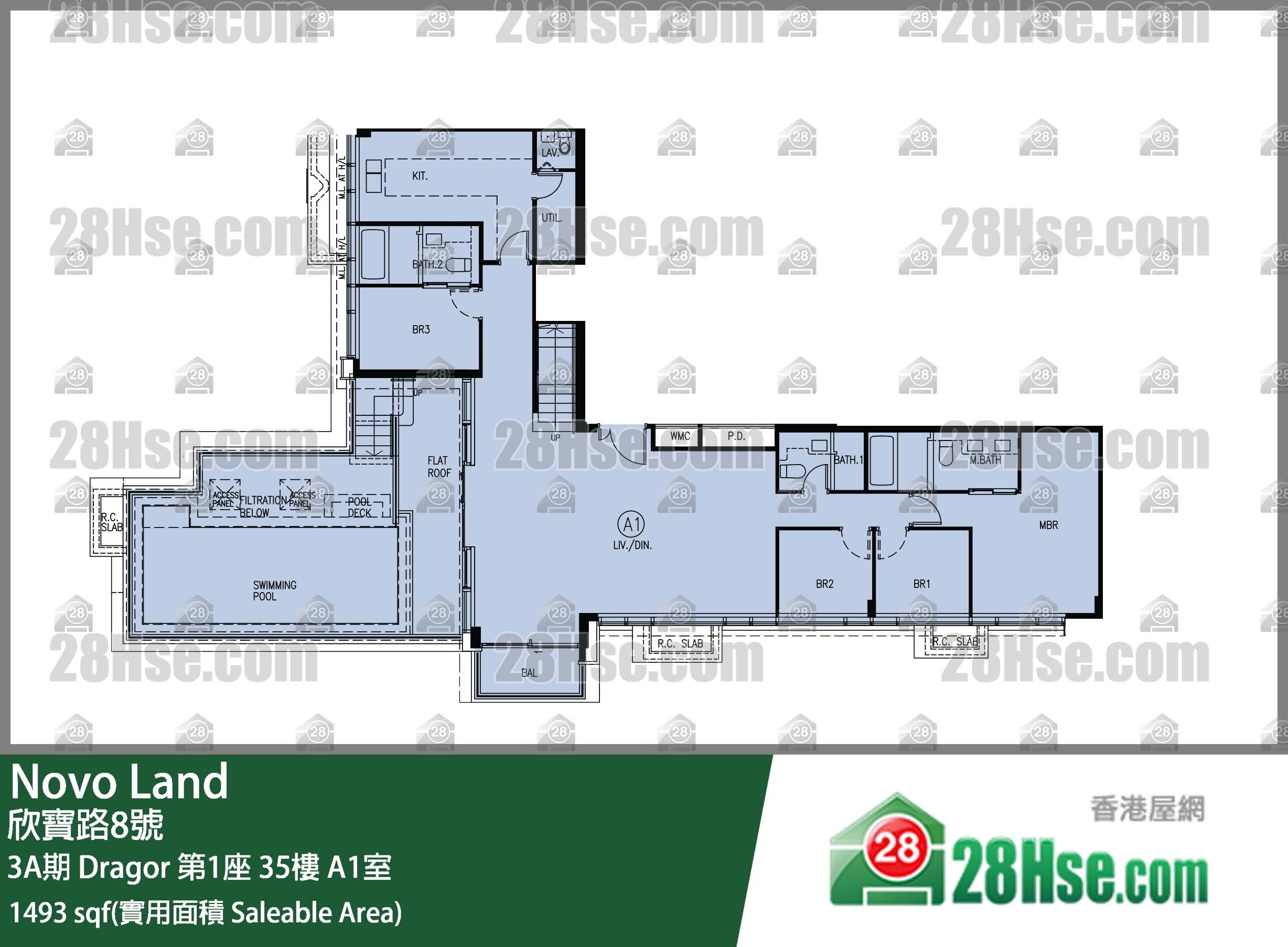 Novo Land,  Flat A1, 35/f, Dragor Tower 1, Phase 3a FloorPlan
