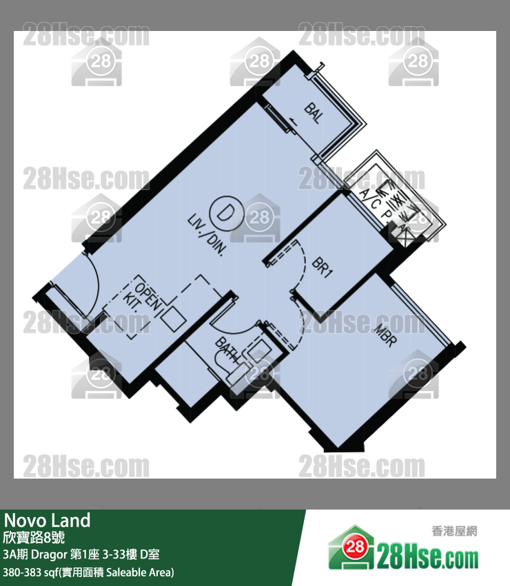 Novo Land, Flat D, 6/F, Dragor Tower 1 FloorPlan