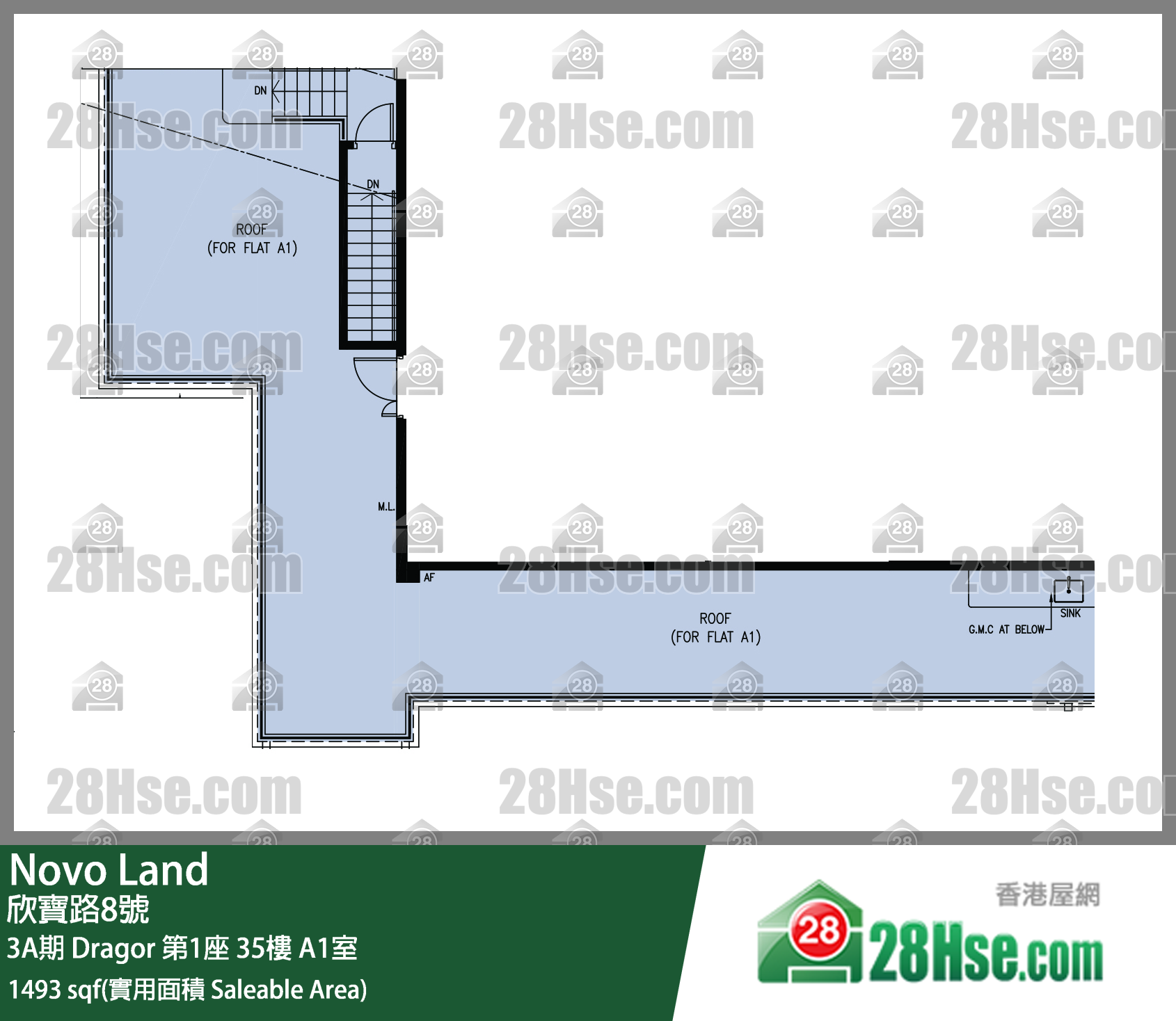 Novo Land,  Flat A1, 35/f, Dragor Tower 1, Phase 3a FloorPlan