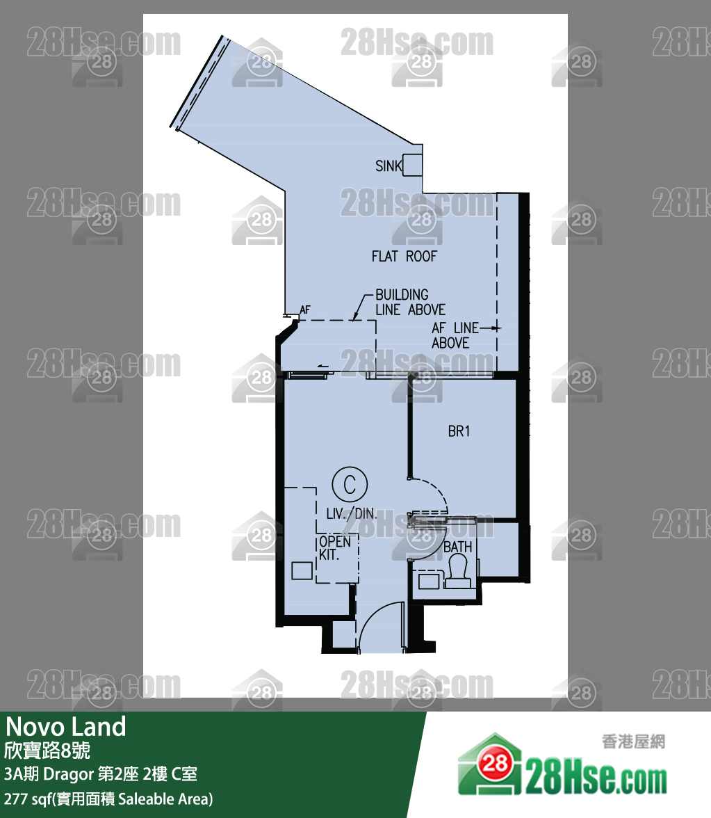 Novo Land, Flat C, 2/F, Dragor Tower 2 FloorPlan