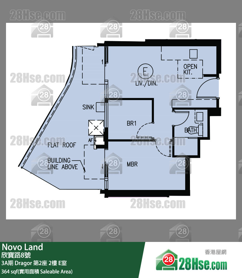 Novo Land, Flat E, 2/F, Dragor Tower 2 FloorPlan