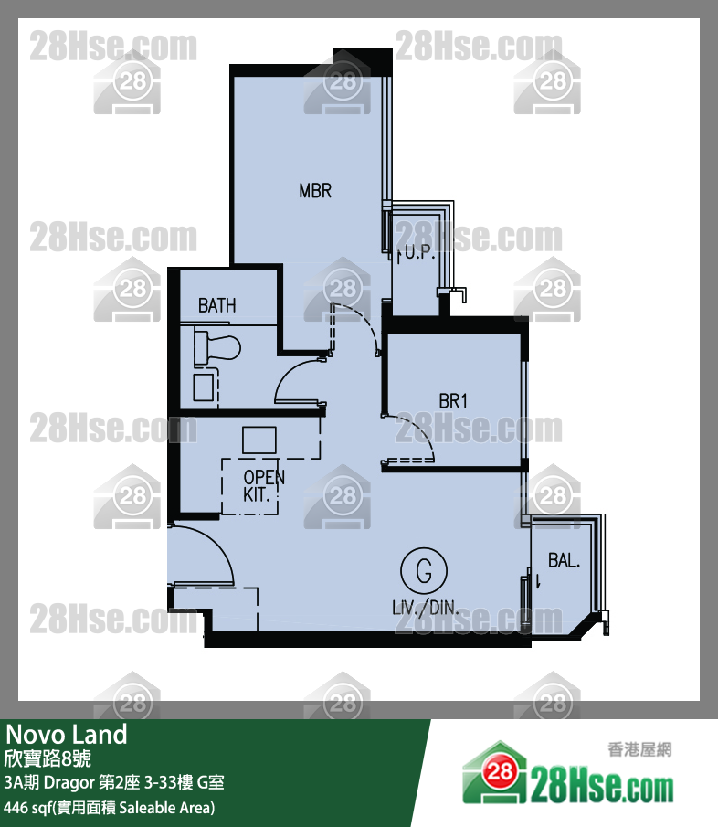 Novo Land, Flat G, 9/F, Dragor Tower 2 FloorPlan