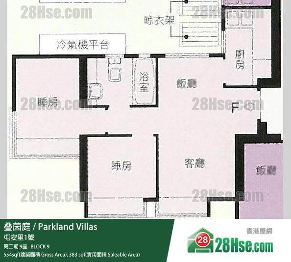 叠茵庭 第二期 9座16樓 F室 平面圖 叠茵庭 第二期 9座16樓 F室 平面圖