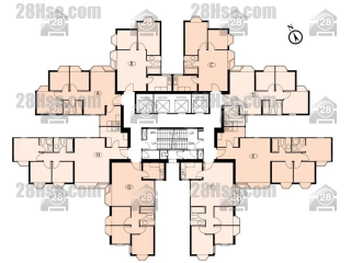 海昇閣 (10座) 1-40樓 平面圖