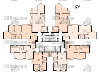 海濤閣 (5座) 1-40樓 平面圖
