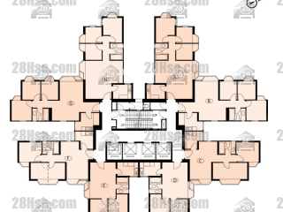 海霞閣 (6座) 1-40樓 平面圖