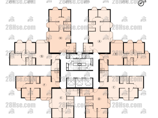 海珠閣 (2座) 1-30樓 平面圖