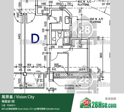 万景峯 5 座65楼 D室 平面图 万景峯 5 座65楼 D室 平面图