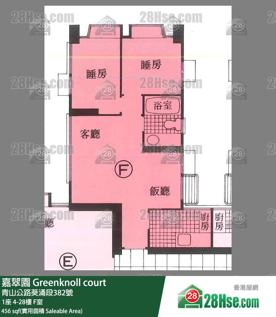 嘉翠園 1座6樓 F室 平面圖