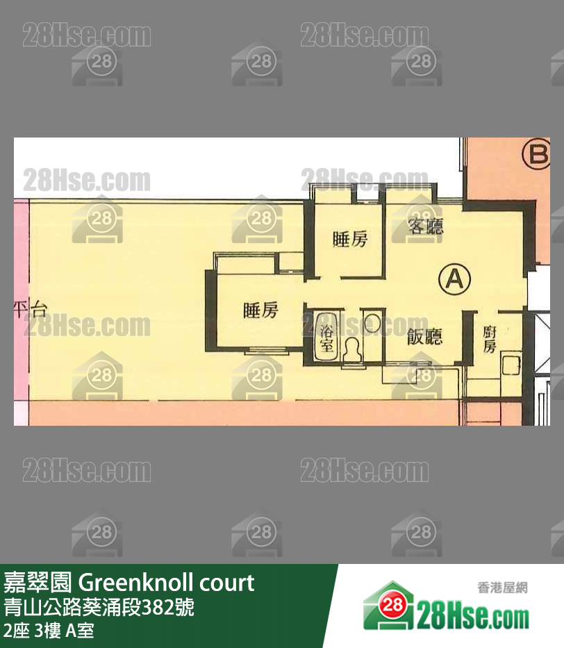 嘉翠园 2座3楼 A室 平面图
