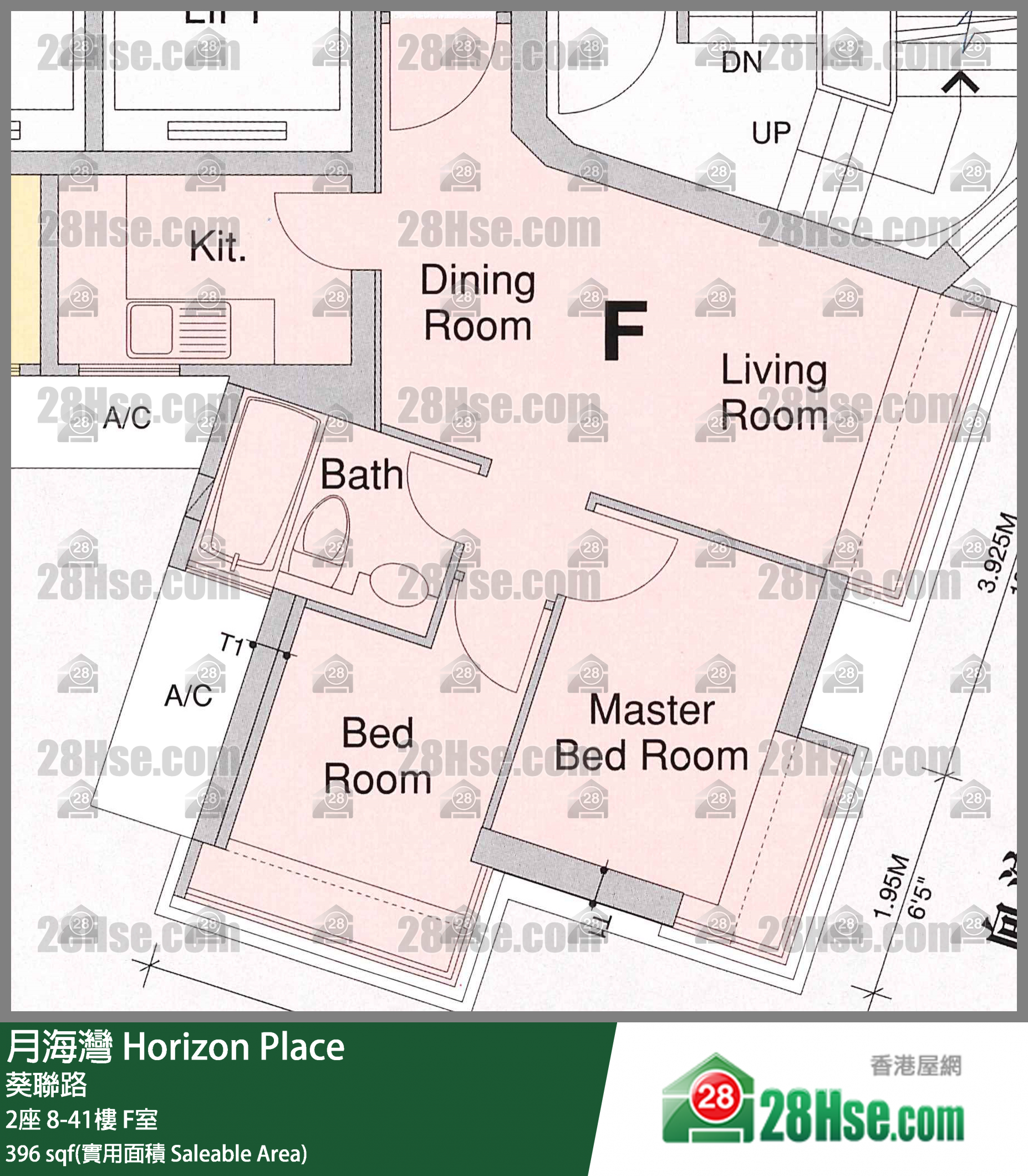 月海灣 2座41樓 F室 平面圖
