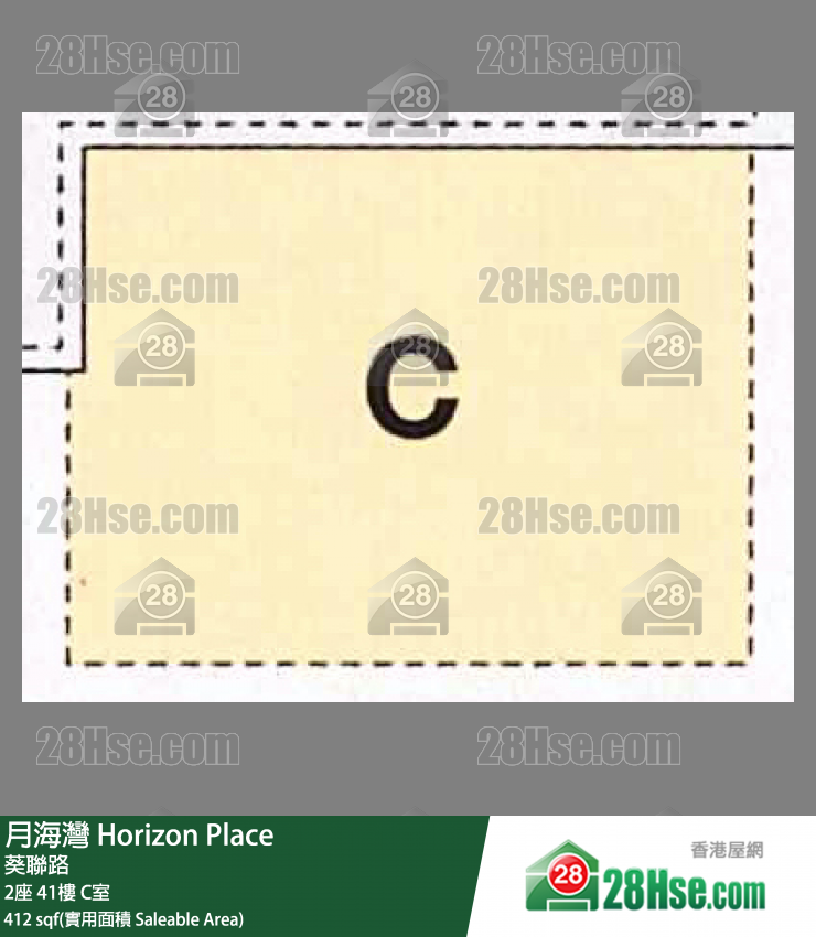 月海灣 2座 41樓 C室 平面圖