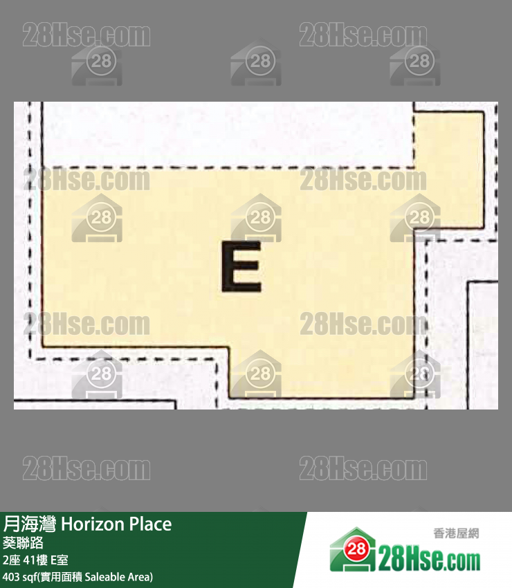 月海灣 2座 41樓 E室 平面圖
