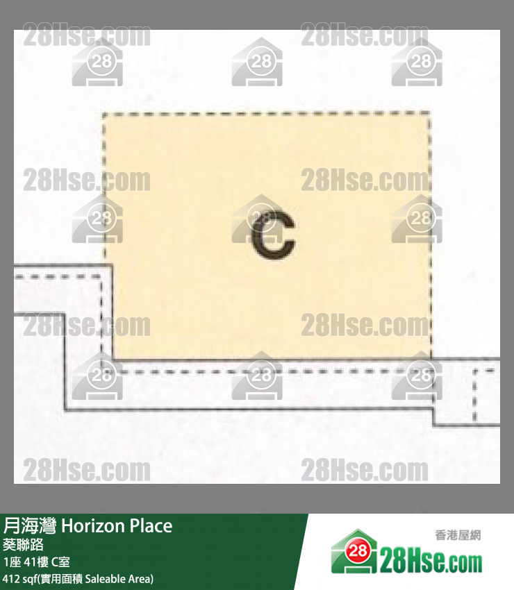 月海灣 1座41樓 C室 平面圖