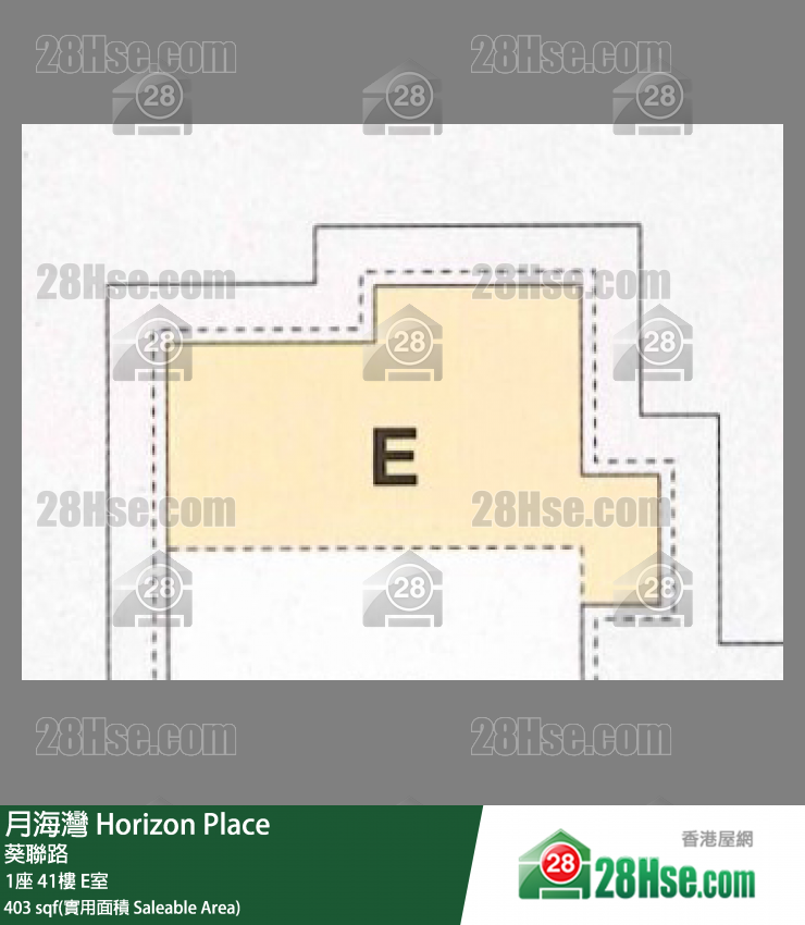 月海灣 1座41樓 E室 平面圖