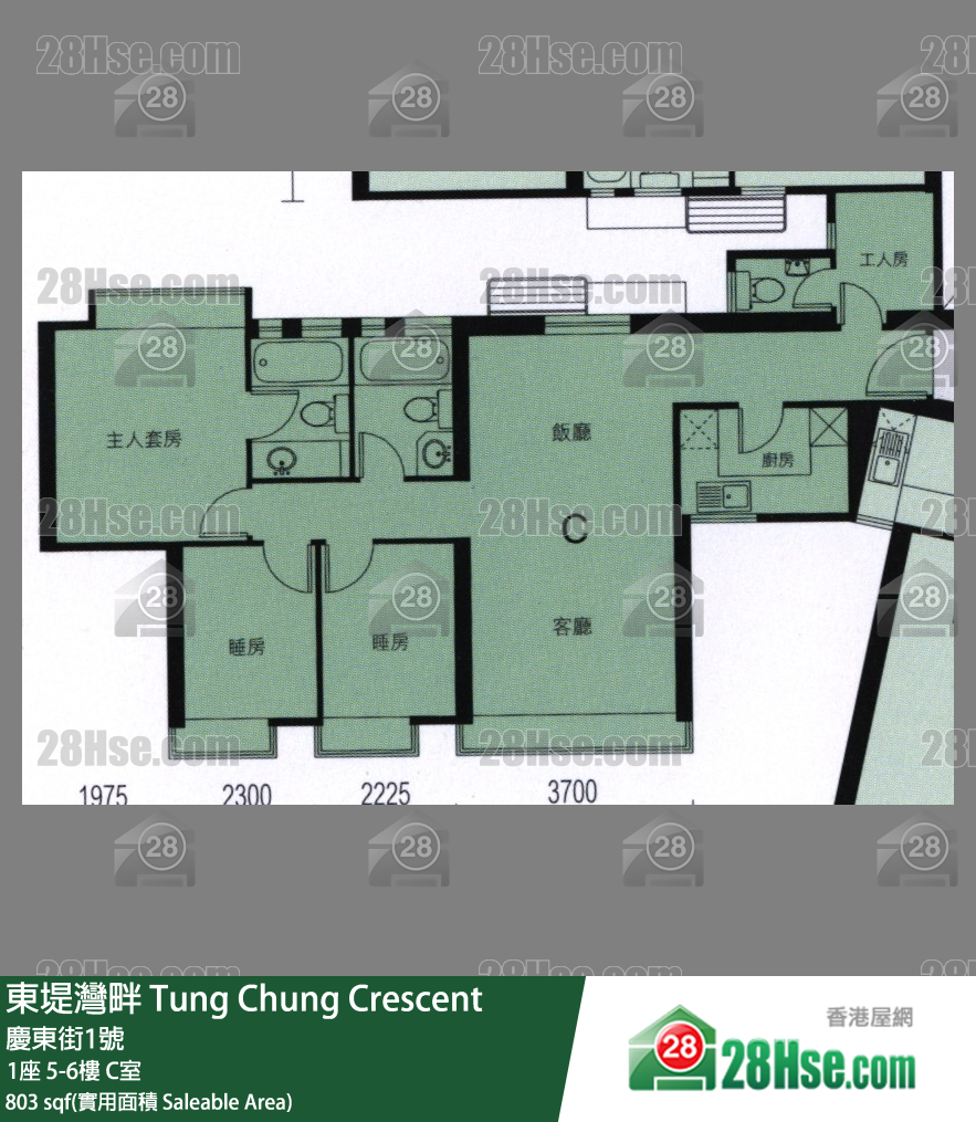 东堤湾畔 1座5楼 C室 平面图