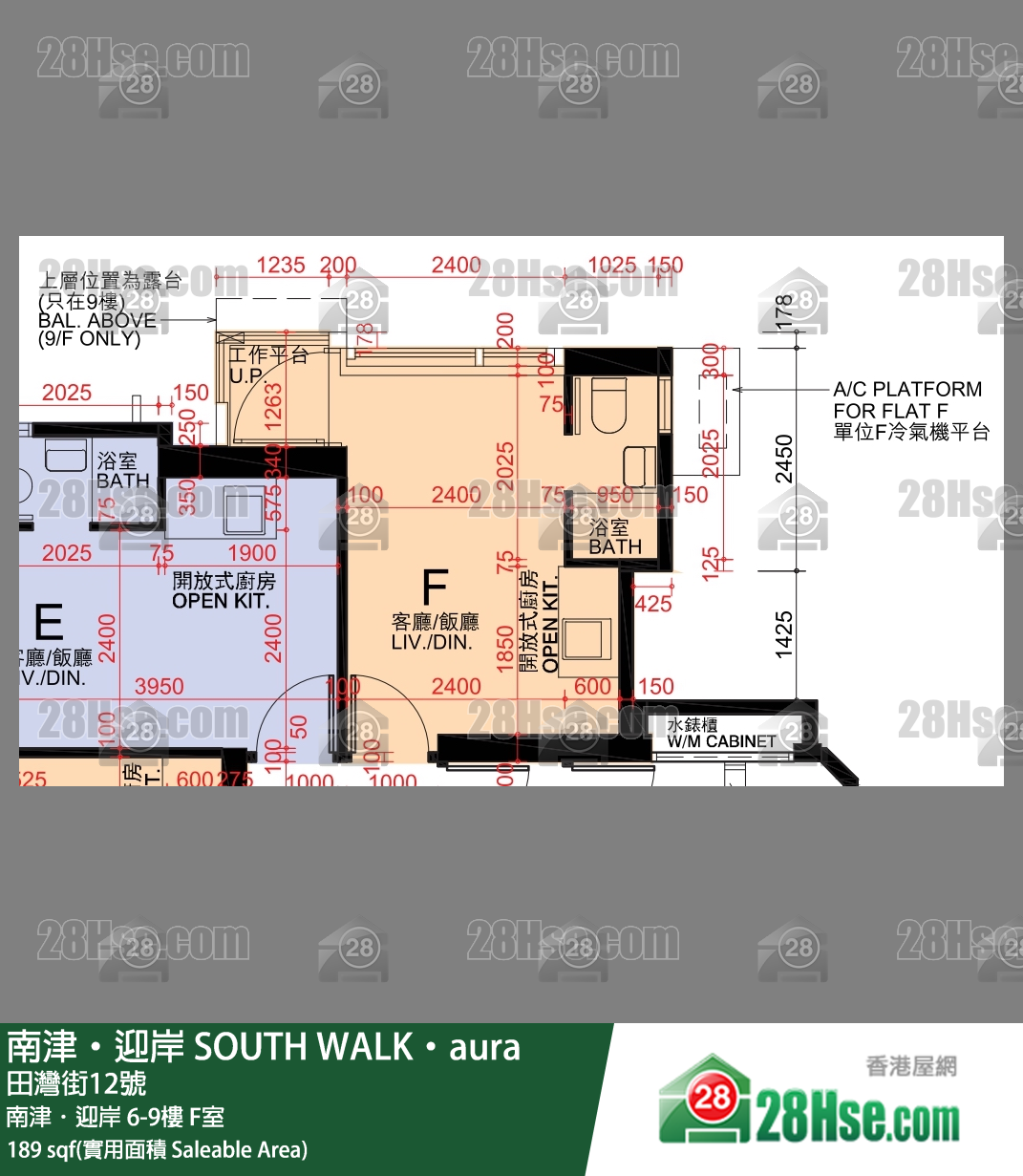 南津迎岸 南津．迎岸 8樓 F室 平面圖