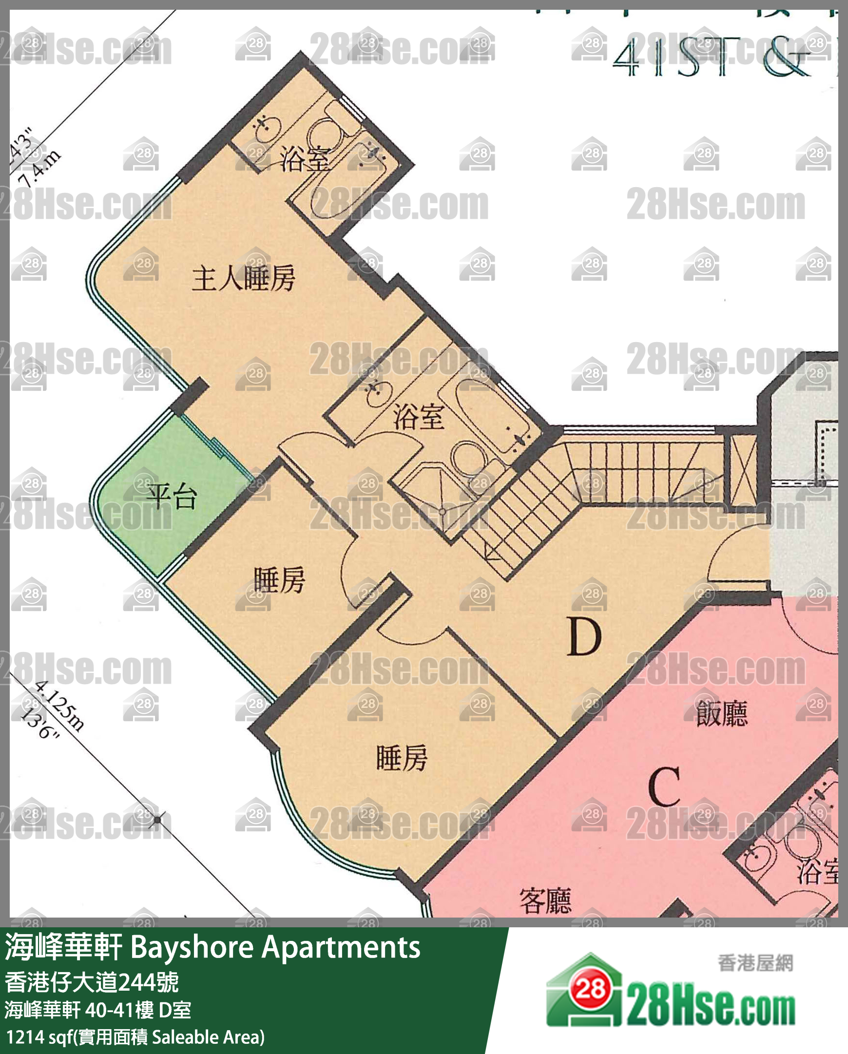海峰华轩 海峰华轩40楼 D室 平面图