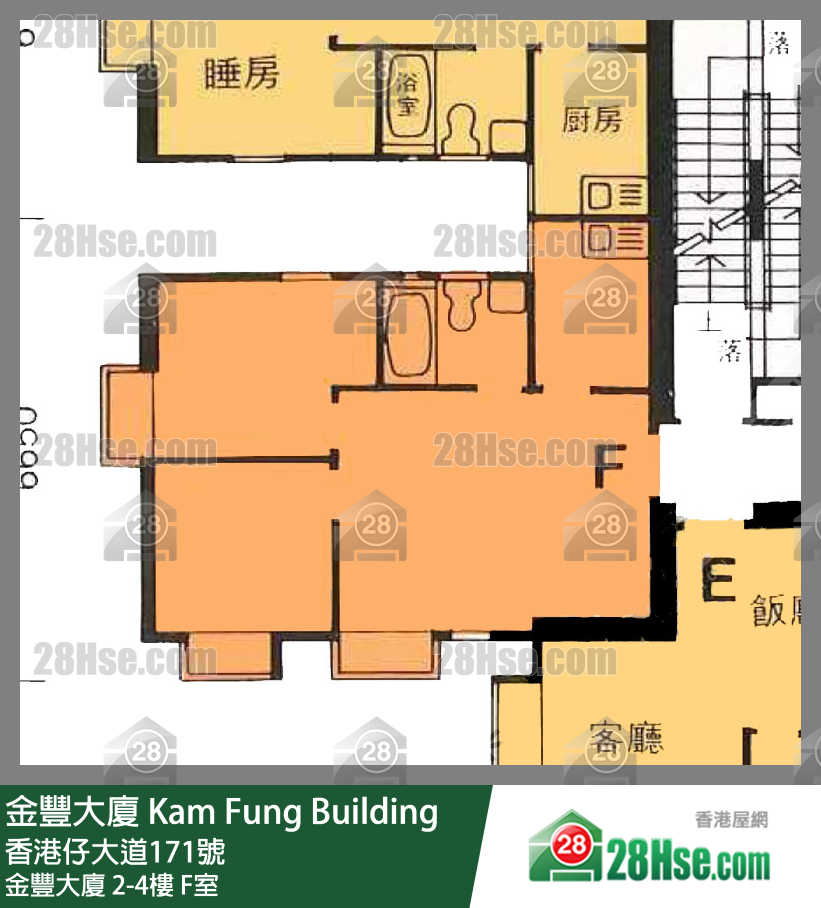 金豐大廈 金豐大廈4樓 F室 平面圖