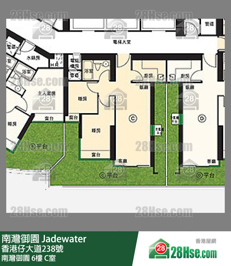Jadewater,  Flat C, 6/f, Jadewater FloorPlan