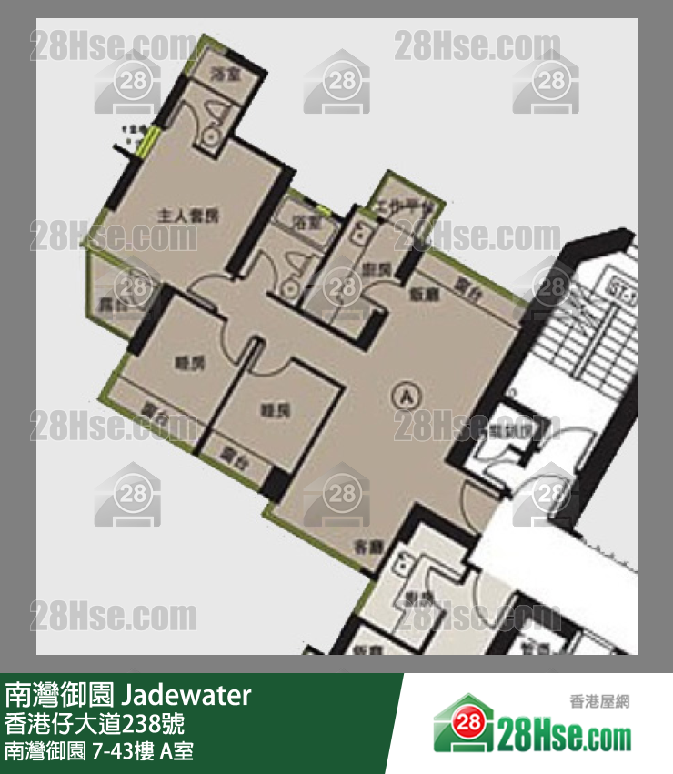 南灣御園 南灣御園37樓 A室 平面圖