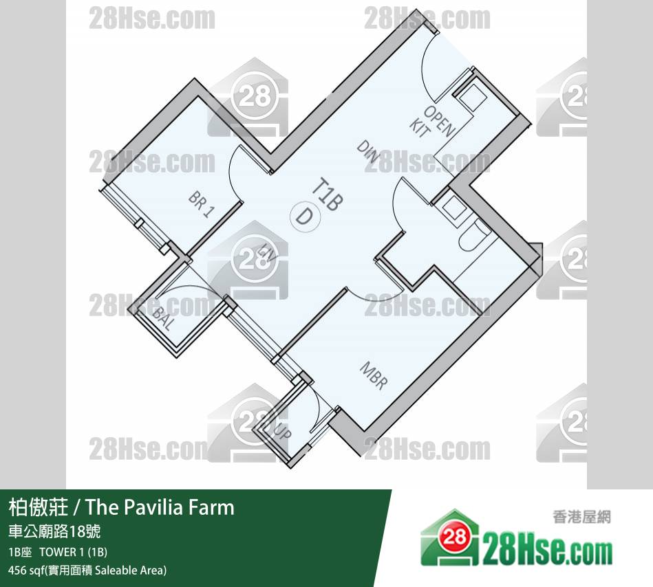 柏傲莊 柏傲莊III 1B座 40樓 D室 平面圖 柏傲莊 柏傲莊III 1B座 40樓 D室 平面圖