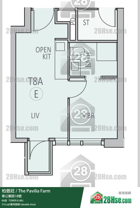 柏傲莊 柏傲莊III 8A座 35樓 E室 平面圖 柏傲莊 柏傲莊III 8A座 35樓 E室 平面圖