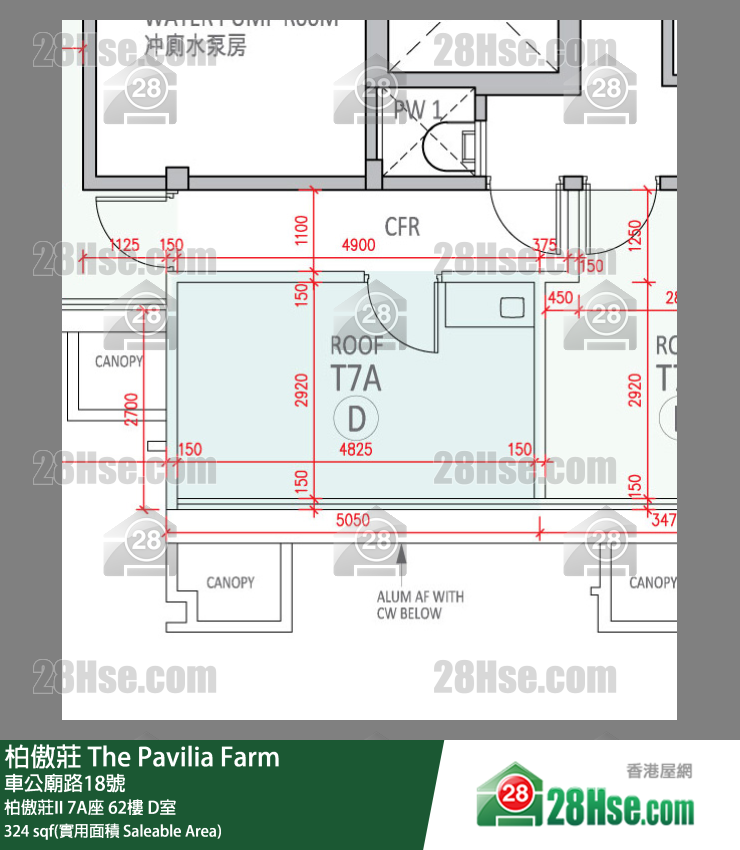 The Pavilia Farm, Flat D, 62/F, Tower 7 (7a) FloorPlan