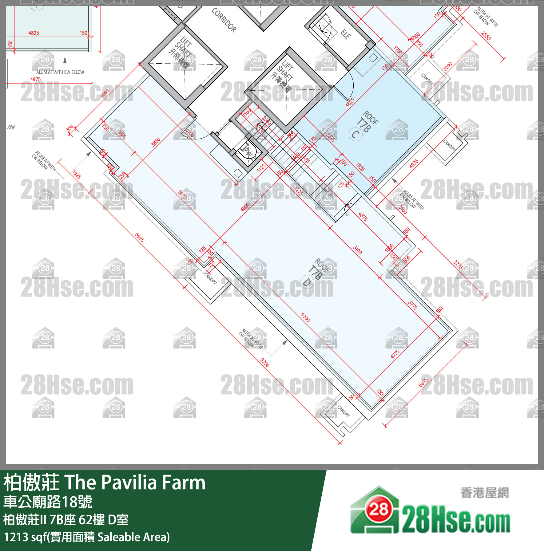 柏傲庄 柏傲庄II7B座62楼 D室 平面图