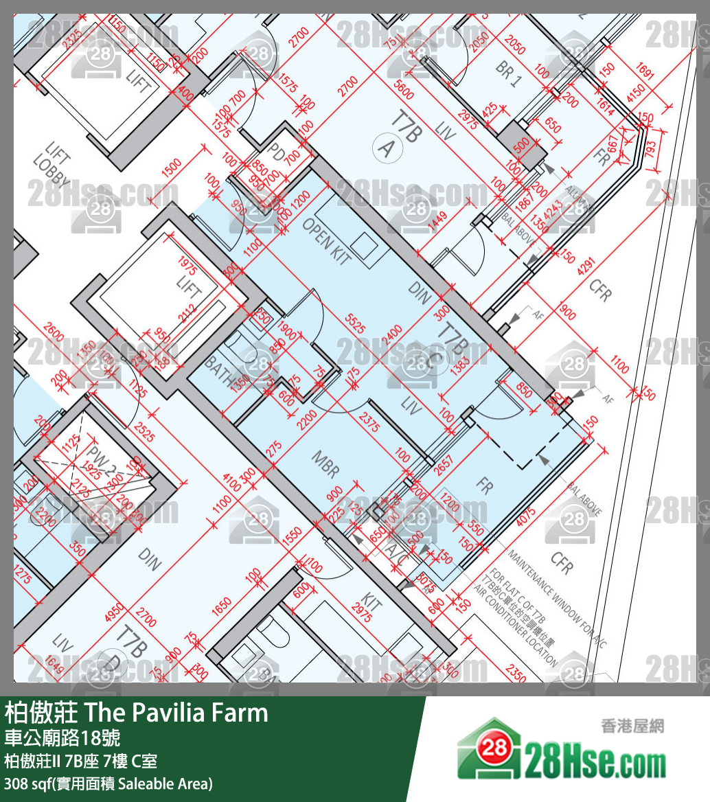 柏傲庄 柏傲庄II 7B座 7楼 C室 平面图