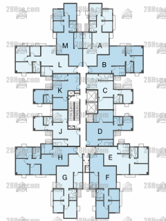 Block 1 1/f To 24/f FloorPlan