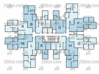 Block 3 1/f To 24/f FloorPlan