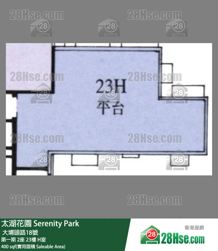 太湖花园 第一期2座23楼 H室 平面图