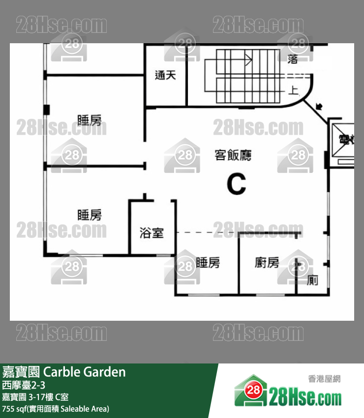 嘉宝园 嘉宝园 10楼 C室 平面图